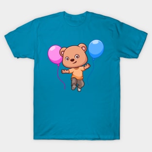 Birthday Bear Cute Cartoon T-Shirt